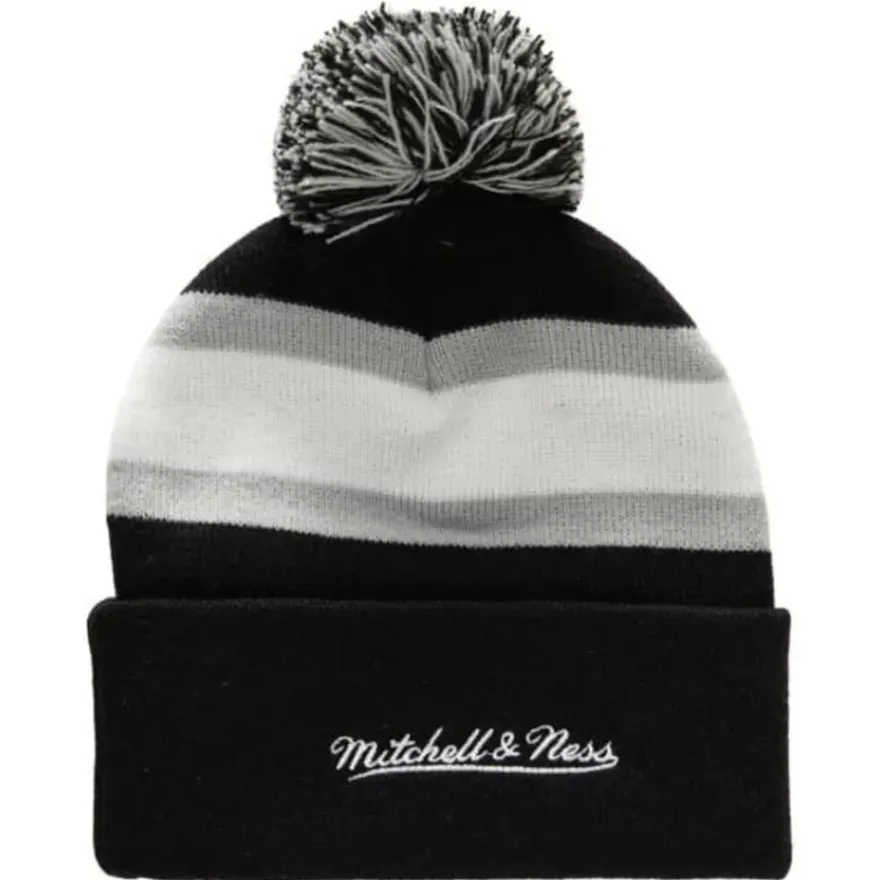 Mitchell & Ness Knit-Stripe Pom Knit Los Angeles Kings