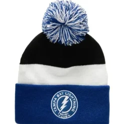 Mitchell & Ness Knit-Stripe Pom Knit Tampa Bay Lightning
