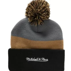 Mitchell & Ness Knit-Stripe Pom Knit Vegas Golden Knights