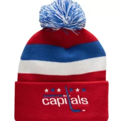 Mitchell & Ness Knit-Stripe Pom Knit Washington Capitals