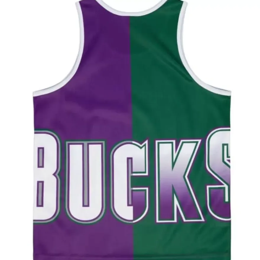 Mitchell & Ness T-Shirts & Tops-Sublimated Player Tank Milwaukee Bucks Ray Allen