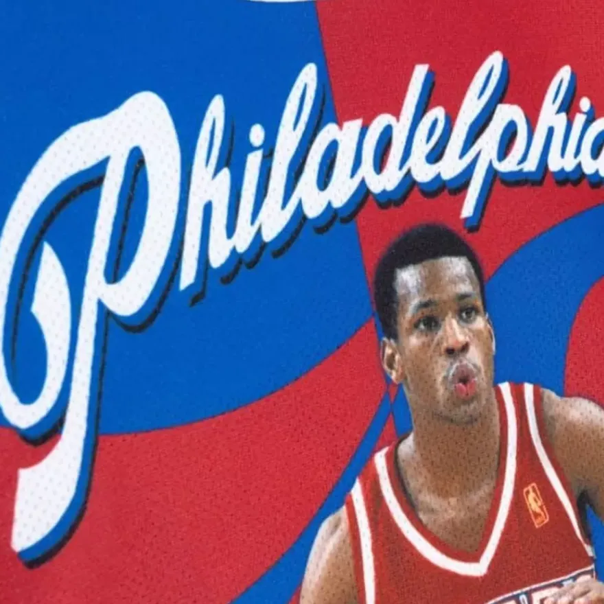 Mitchell & Ness T-Shirts & Tops-Sublimated Player Tank Philadelphia 76Ers Allen Iverson