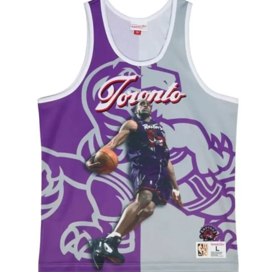 Mitchell & Ness T-Shirts & Tops-Sublimated Player Tank Toronto Raptors Vince Carter