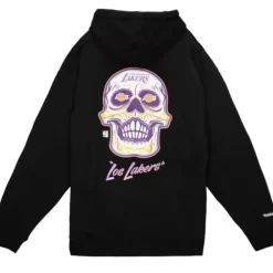 Mitchell & Ness Hoodies & Sweatshirts-Sugar Skull Hoodie Los Angeles Lakers