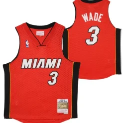 Mitchell & Ness Big Kids-Swingman Dwyane Wade Miami Heat Alternate Jersey