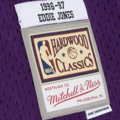 Mitchell & Ness Nba Swingman-Swingman Eddie Jones Los Angeles Lakers Road 1996-97 Jersey
