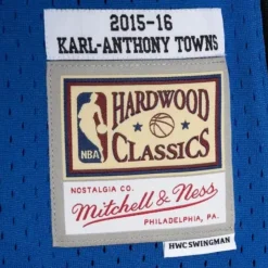 Mitchell & Ness Nba Swingman-Swingman Karl-Anthony Towns Minnesota Timberwolves Road 2015-16 Jersey