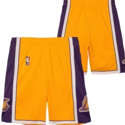 Mitchell & Ness Big Kids-Swingman Los Angeles Lakers Home Shorts