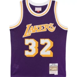 Mitchell & Ness Big Kids-Swingman Magic Johnson Los Angeles Lakers Road 1984-85 Jersey