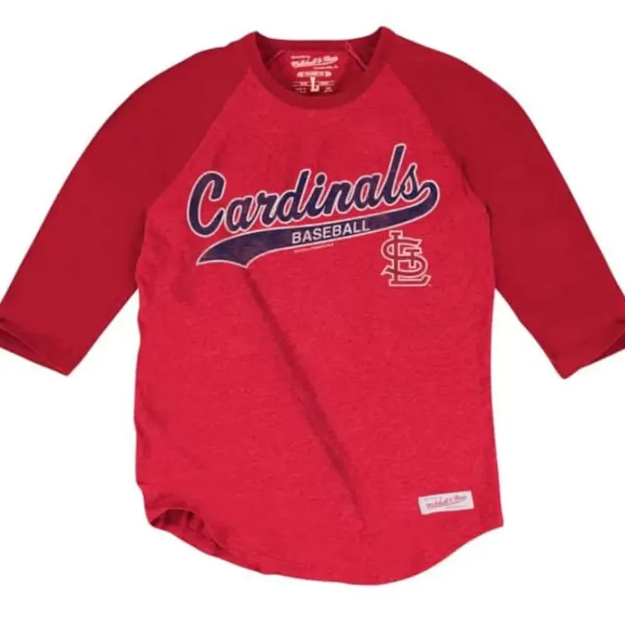 Mitchell & Ness T-Shirts & Tops-Tail Sweeper Raglan St. Louis Cardinals