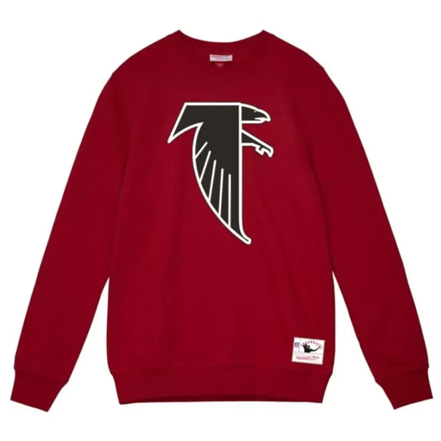 Mitchell & Ness Hoodies & Sweatshirts-Team Basic 3 Crew Atlanta Falcons