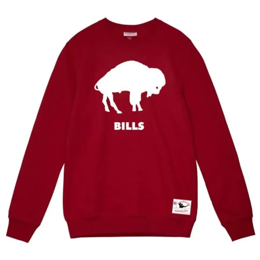 Mitchell & Ness Hoodies & Sweatshirts-Team Basic 1 Crew Buffalo Bills