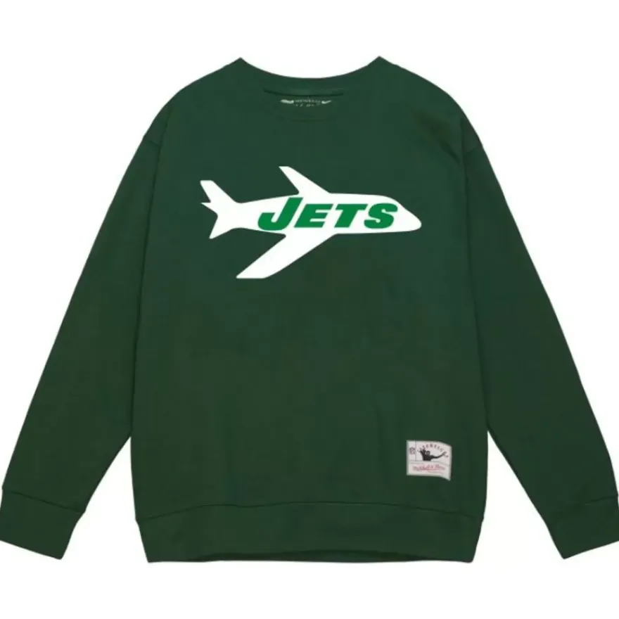 Mitchell & Ness Hoodies & Sweatshirts-Team Basic 1 Crew New York Jets