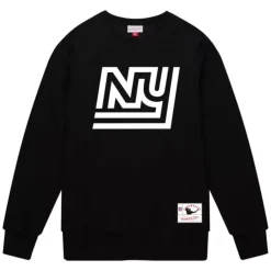 Mitchell & Ness Hoodies & Sweatshirts-Team Basic 3 Crew New York Giants