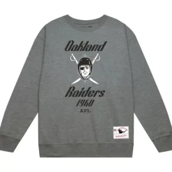 Mitchell & Ness Hoodies & Sweatshirts-Team Basic 3 Crew Oakland Raiders