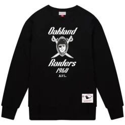 Mitchell & Ness Hoodies & Sweatshirts-Team Basic 3 Crew Oakland Raiders