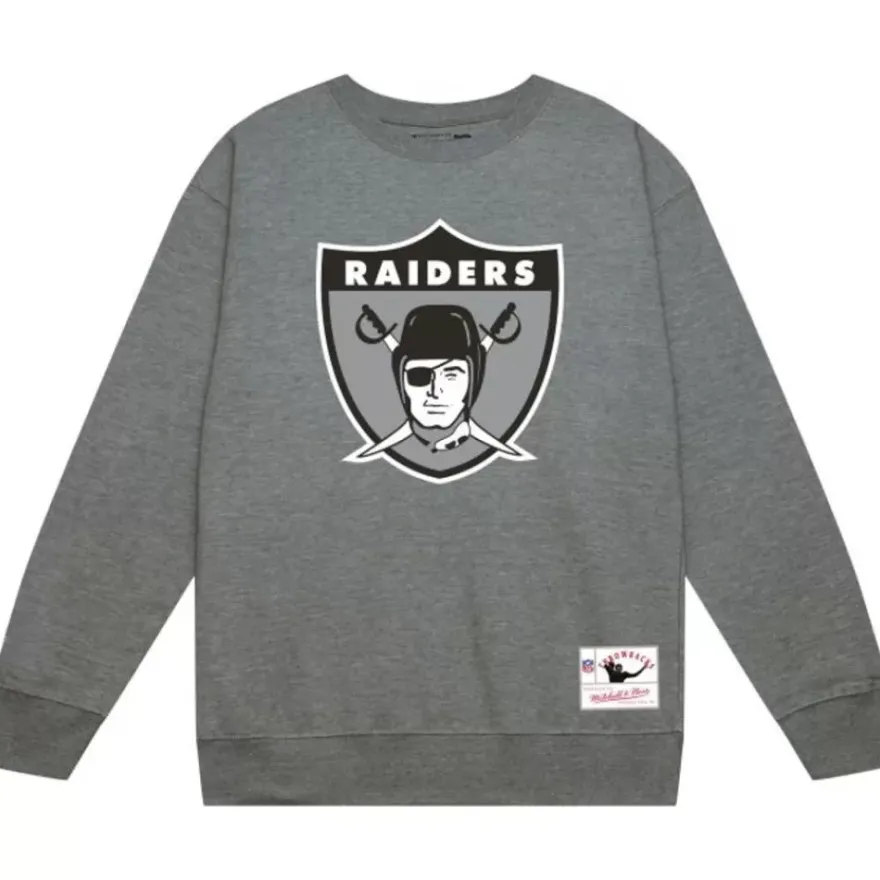 Mitchell & Ness Hoodies & Sweatshirts-Team Basic 2 Crew Oakland Raiders
