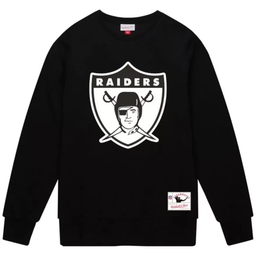 Mitchell & Ness Hoodies & Sweatshirts-Team Basic 1 Crew Oakland Raiders