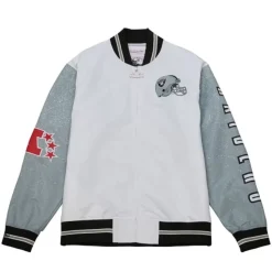 Mitchell & Ness Jackets & Outerwear-Team Burst Warm Up Jacket Los Angeles Raiders