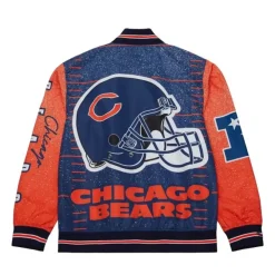 Mitchell & Ness Jackets & Outerwear-Team Burst Warm Up Jacket Chicago Bears