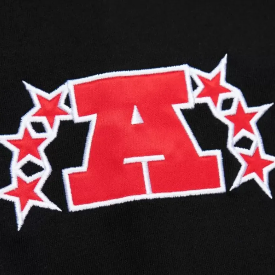 Mitchell & Ness Hoodies & Sweatshirts-Team First Satin Fleece Crew Oakland Raiders