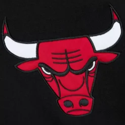 Mitchell & Ness Hoodies & Sweatshirts-Team First Satin Fleece Crew Chicago Bulls