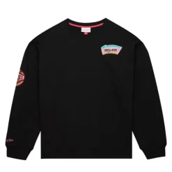 Mitchell & Ness Hoodies & Sweatshirts-Team First Satin Fleece Crew San Antonio Spurs