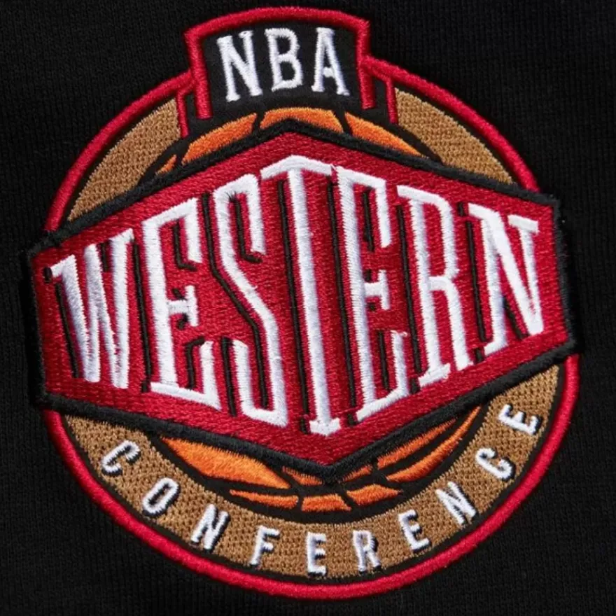 Mitchell & Ness Hoodies & Sweatshirts-Team First Satin Fleece Crew San Antonio Spurs