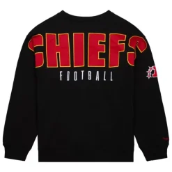 Mitchell & Ness Hoodies & Sweatshirts-Team First Satin Fleece Crew Kansas City Chiefs