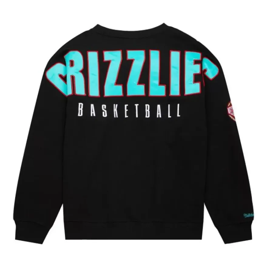 Mitchell & Ness Hoodies & Sweatshirts-Team First Satin Fleece Crew Vancouver Grizzlies