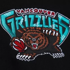 Mitchell & Ness Hoodies & Sweatshirts-Team First Satin Fleece Crew Vancouver Grizzlies