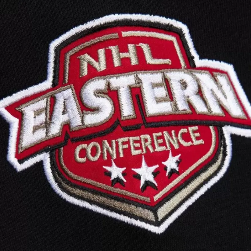 Mitchell & Ness Hoodies & Sweatshirts-Team First Satin Fleece Crew Current Logo New York Rangers