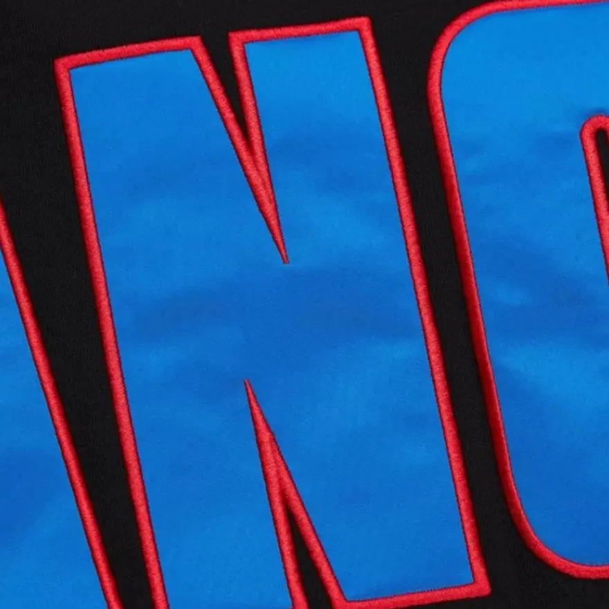 Mitchell & Ness Hoodies & Sweatshirts-Team First Satin Fleece Crew Current Logo New York Rangers