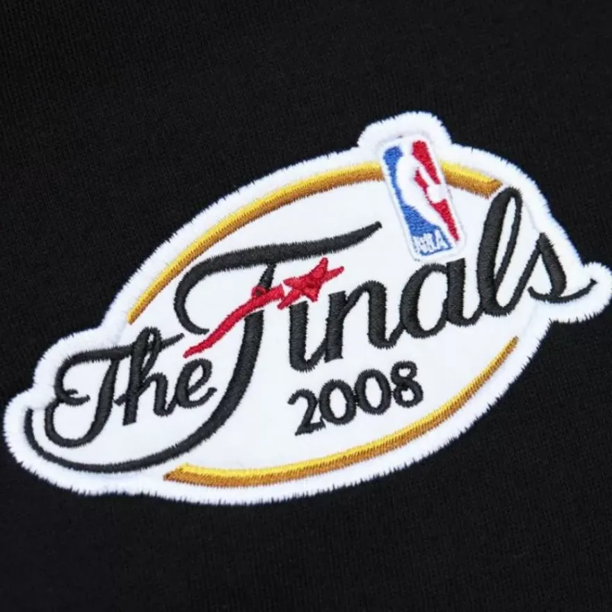 Mitchell & Ness Hoodies & Sweatshirts-Team First Satin Fleece Crew Boston Celtics