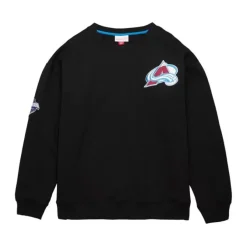 Mitchell & Ness Hoodies & Sweatshirts-Team First Satin Fleece Crew Current Logo Colorado Avalanche