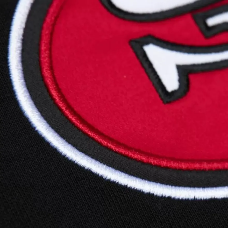 Mitchell & Ness Hoodies & Sweatshirts-Team First Satin Fleece Crew San Francisco 49Ers