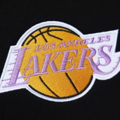Mitchell & Ness Hoodies & Sweatshirts-Team First Satin Fleece Crew Los Angeles Lakers