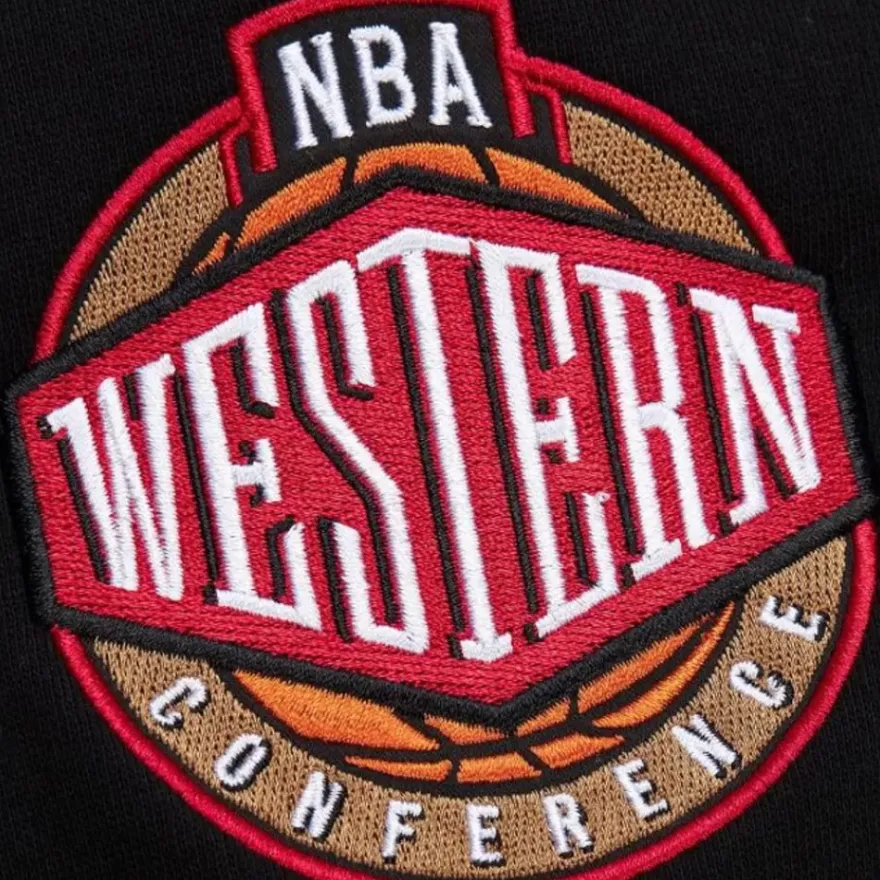 Mitchell & Ness Hoodies & Sweatshirts-Team First Satin Fleece Crew Los Angeles Lakers