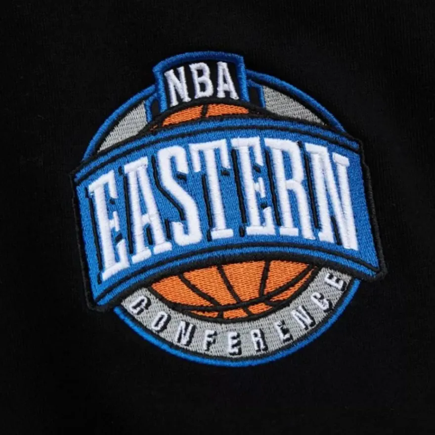 Mitchell & Ness Hoodies & Sweatshirts-Team First Satin Fleece Crew Philadelphia 76Ers