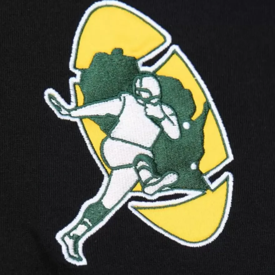 Mitchell & Ness Hoodies & Sweatshirts-Team First Satin Fleece Crew Green Bay Packers