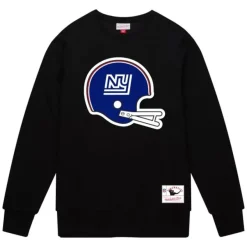 Mitchell & Ness Hoodies & Sweatshirts-Team Helmet 2 Crew New York Giants