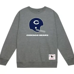 Mitchell & Ness Hoodies & Sweatshirts-Team Helmet Crew Chicago Bears