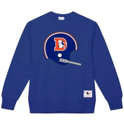 Mitchell & Ness Hoodies & Sweatshirts-Team Helmet Crew Denver Broncos