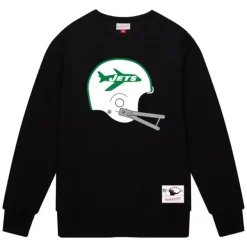 Mitchell & Ness Hoodies & Sweatshirts-Team Helmet Crew New York Jets
