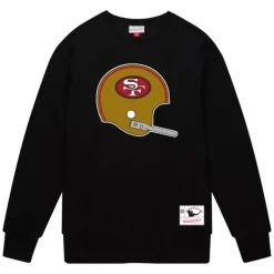 Mitchell & Ness Hoodies & Sweatshirts-Team Helmet Crew San Francisco 49Ers
