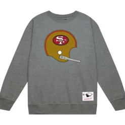Mitchell & Ness Hoodies & Sweatshirts-Team Helmet Crew San Francisco 49Ers