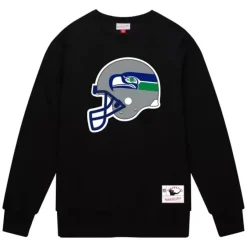 Mitchell & Ness Hoodies & Sweatshirts-Team Helmet Crew Seattle Seahawks