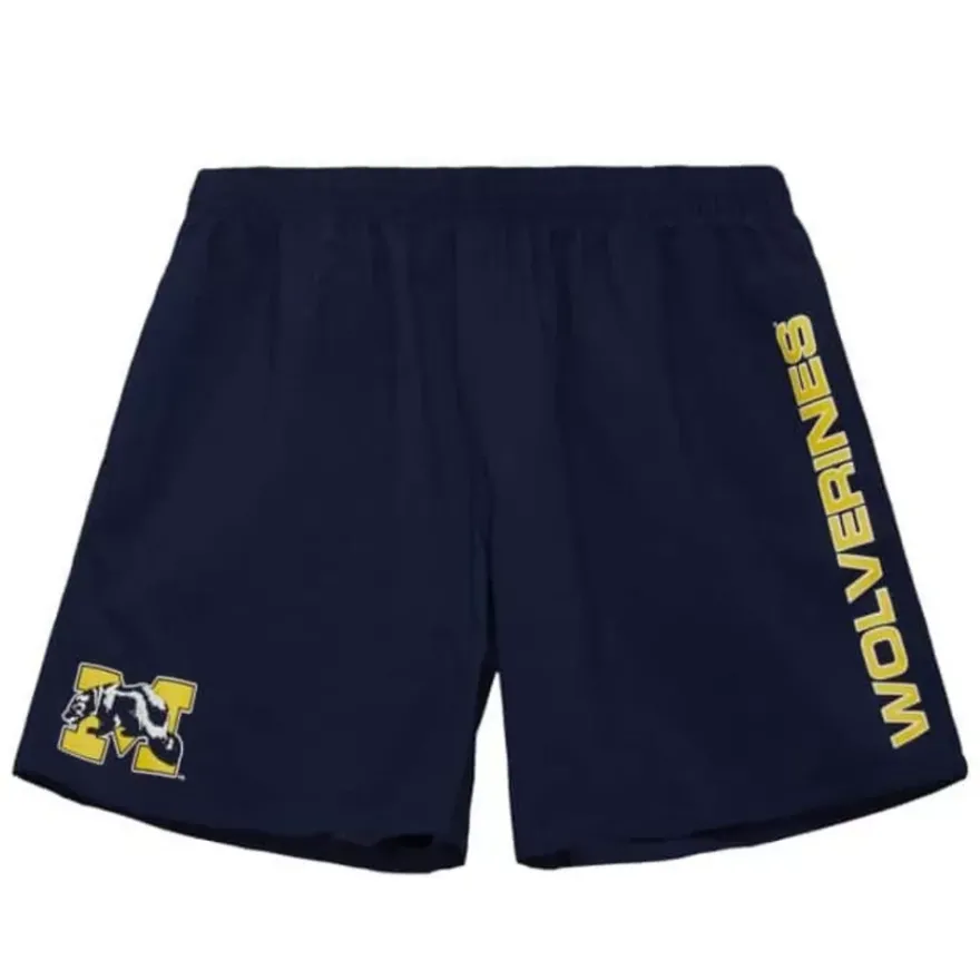 Mitchell & Ness Shorts-Team Heritage Woven Short University Of Michigan
