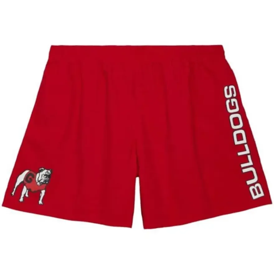 Mitchell & Ness Shorts-Team Heritage Woven Shorts University Of Georgia