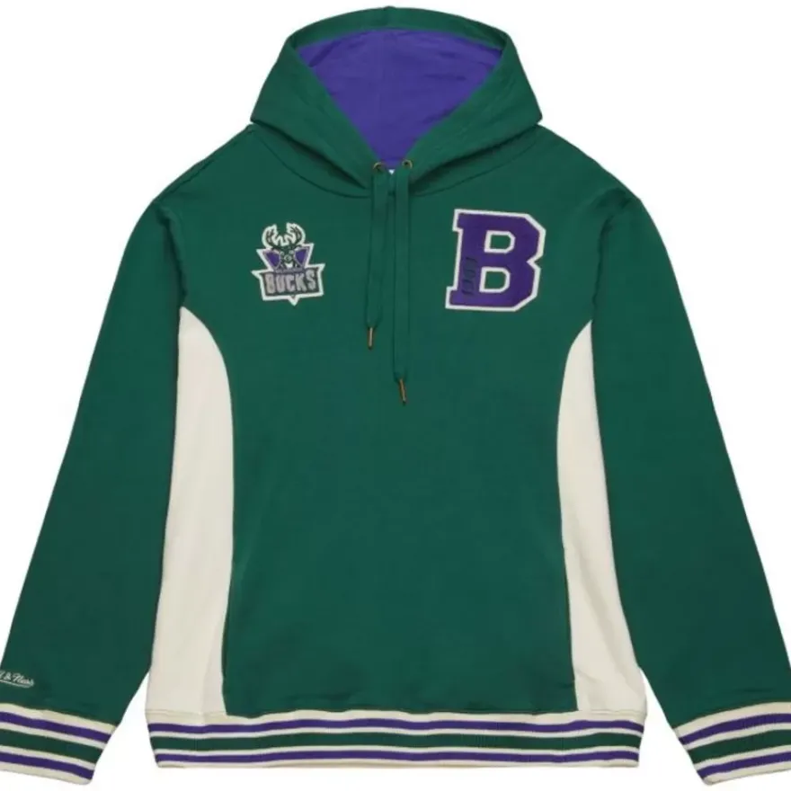 Mitchell & Ness Hoodies & Sweatshirts-Team Legacy French Terry Hoodie Milwaukee Bucks